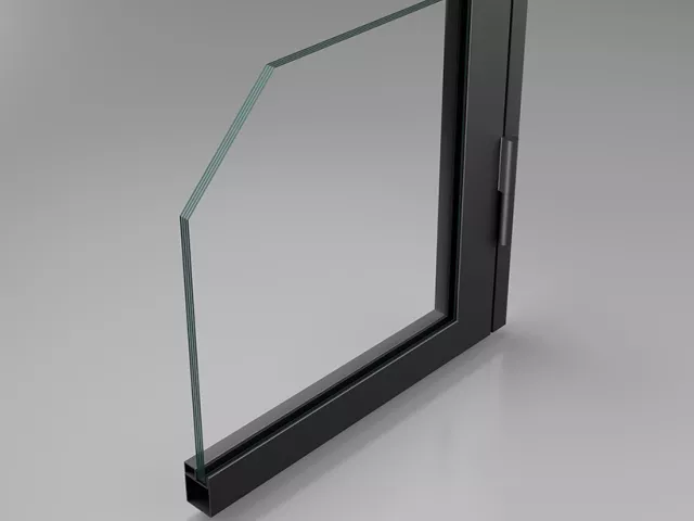 Attack resistant glass door