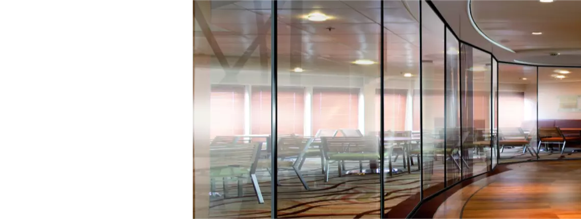 Fire-resistant glass banner alternative