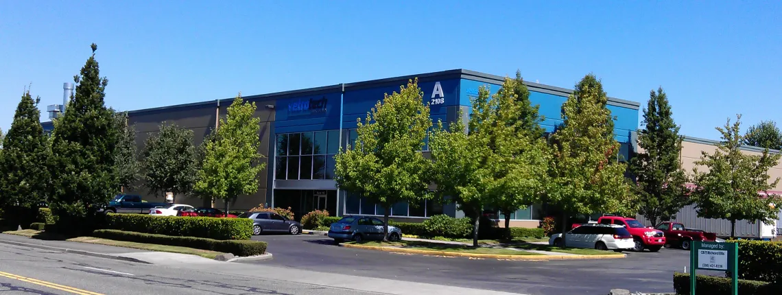 Vetrotech Saint-Gobain North America, pictured here, has consolidated its fire-rated framing and glazing production lines into one building, increasing its production footprint in Auburn, Washington. 
