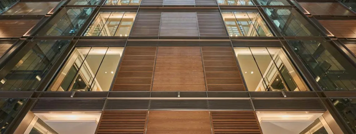 One central project - from below shot