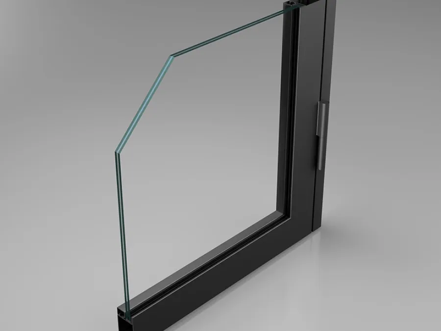 Fire rated glass door