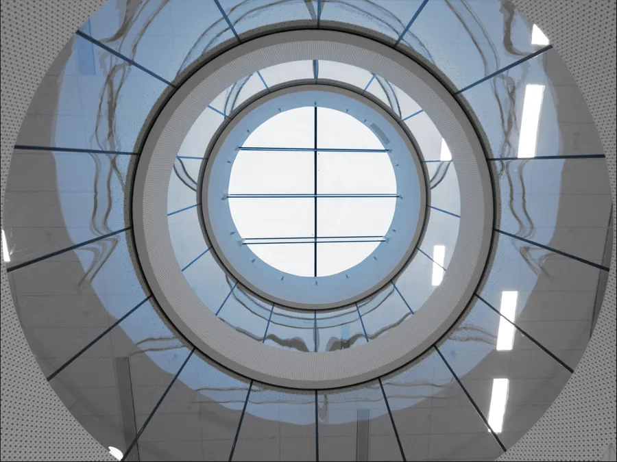 FIRE-RESISTANT VDS CURVED PARTITION