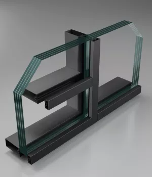 Attack resistant glass curtain wall