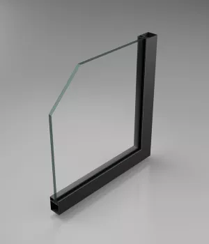 Attack resistant glass partition