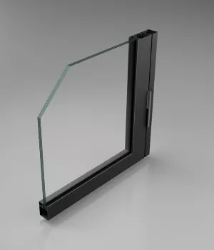 Attack resistant glass door