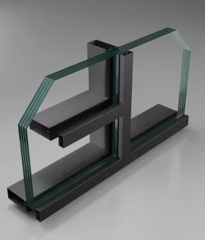 Blast resistant glass curtain wall