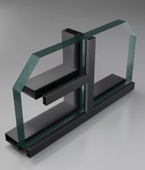 Bullet resistant glass curtain wall