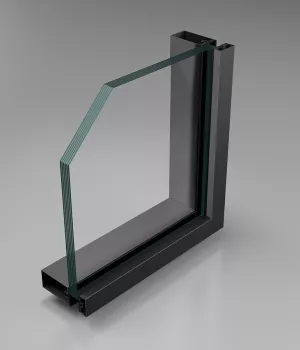 Bullet resistant glass partition