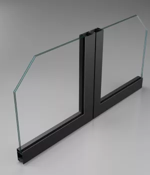 Fire rated automatic glass sliding door