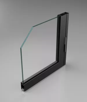 Fire rated glass door