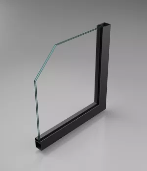 Fire rated glass window