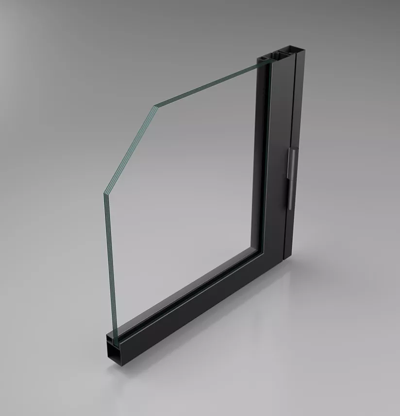 Attack resistant glass door