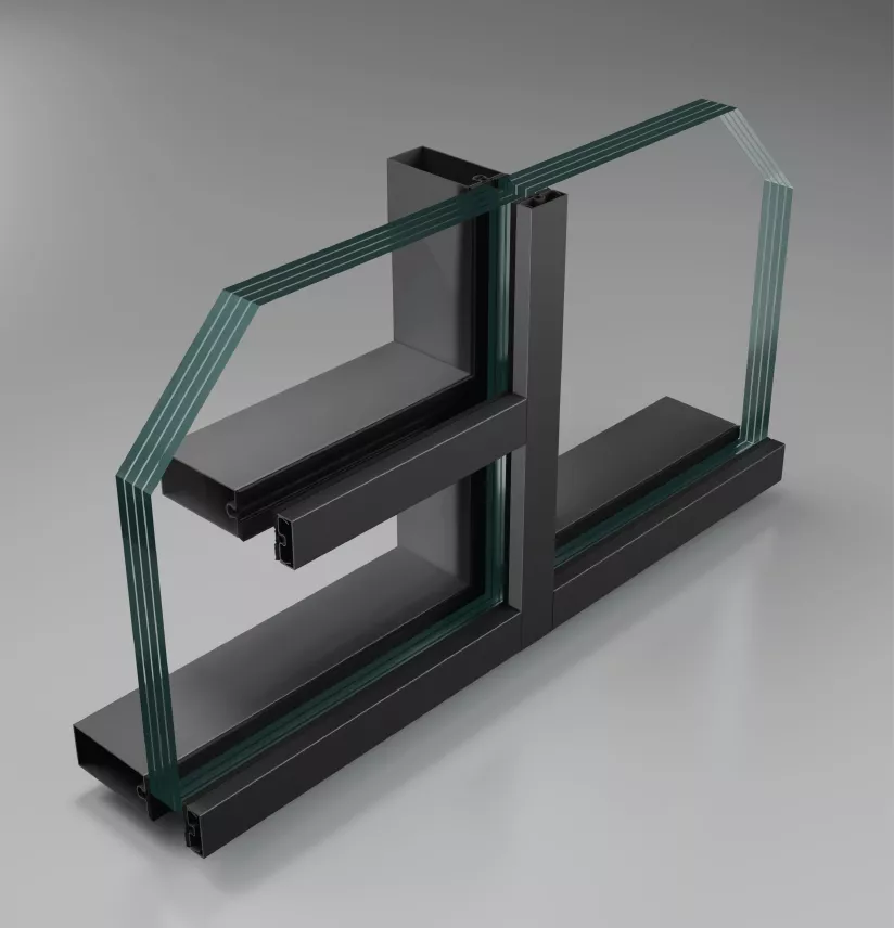 Blast resistant glass curtain wall