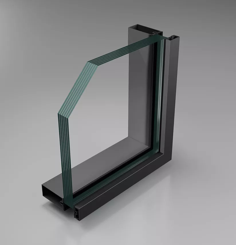 Blast resistant glass partition