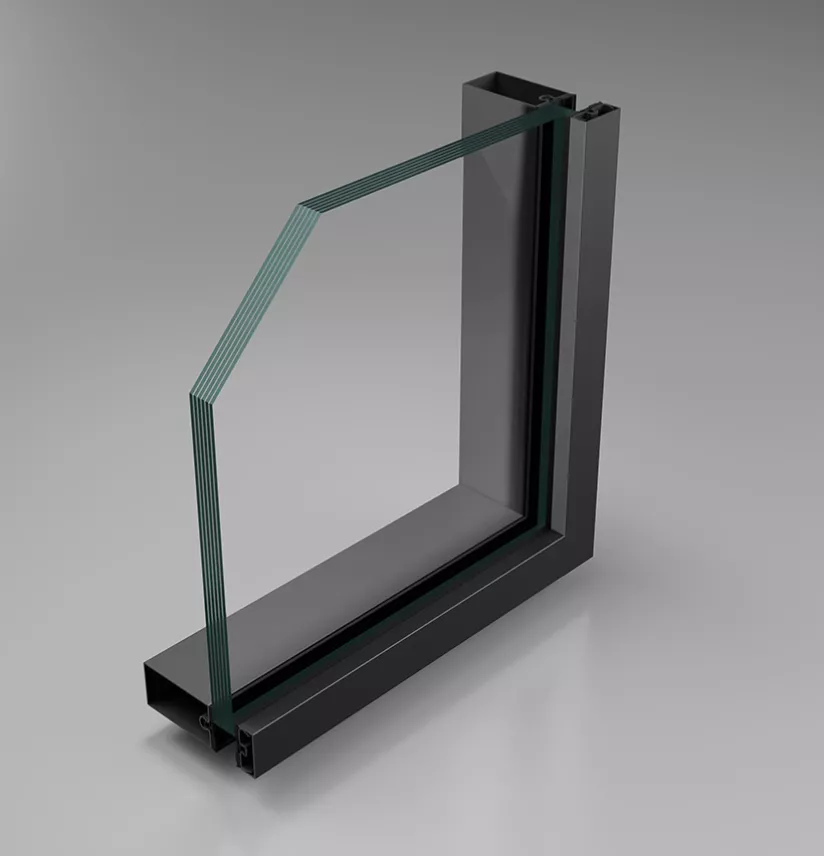 Bullet resistant glass partition