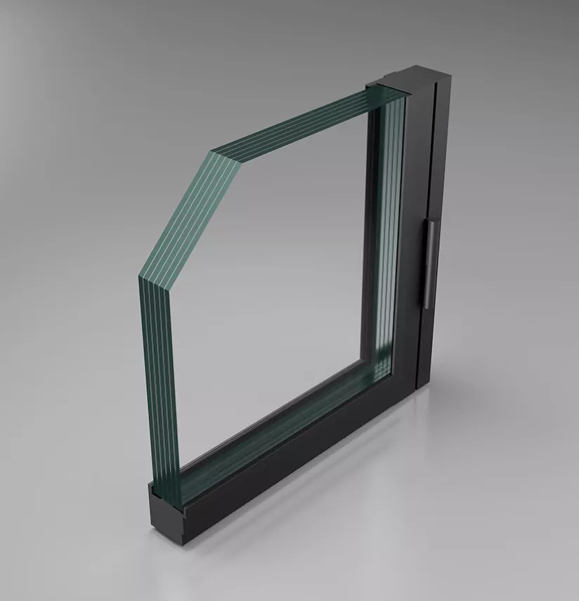Bullet resistant glass door