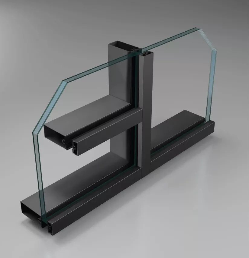 Fire rated glass curtain walls