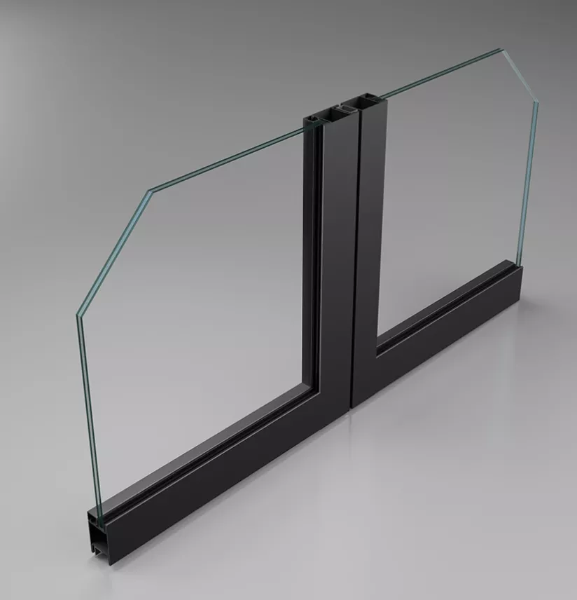 Fire rated automatic glass sliding door