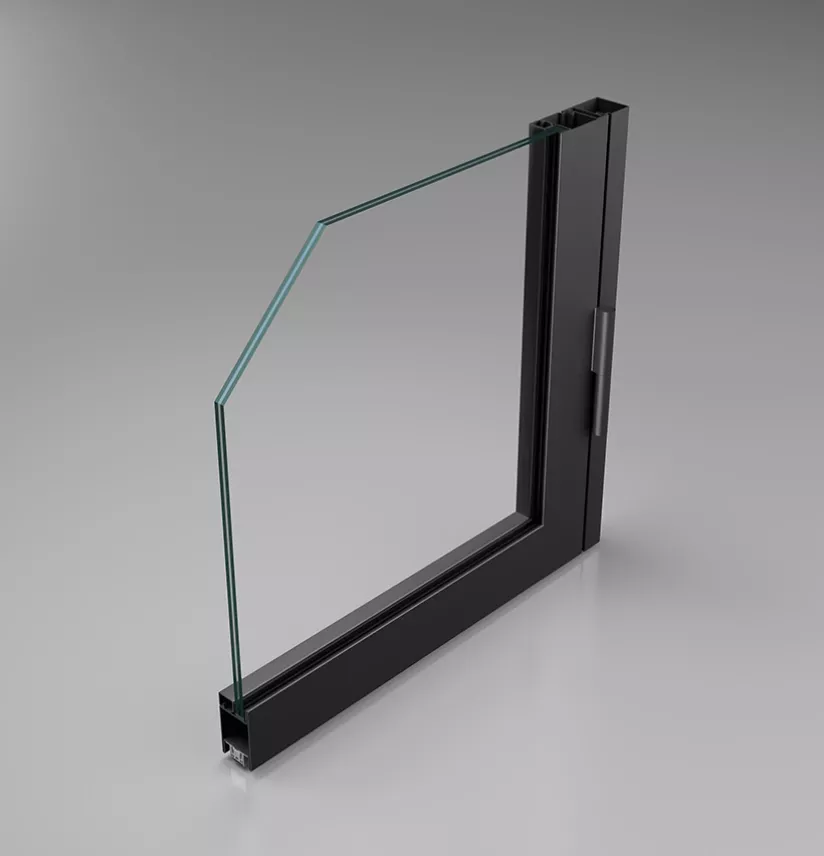 Fire rated glass door
