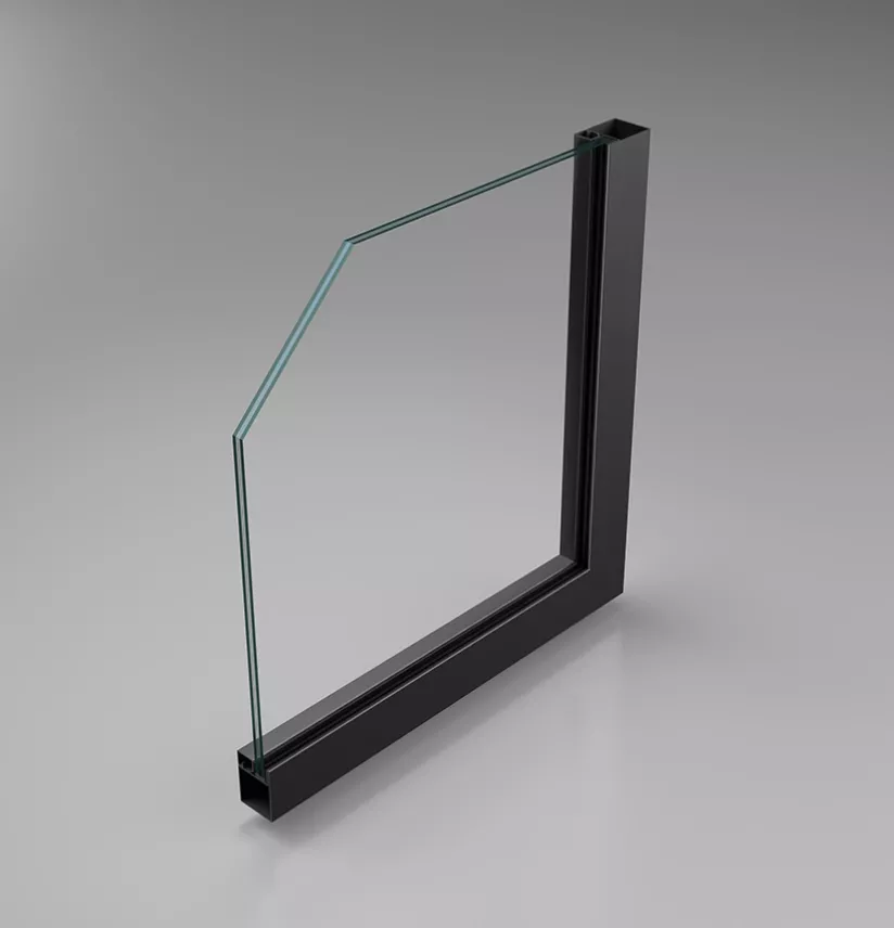 Fire rated glass window